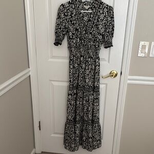 Max Studio Black and White Floral Maxi Dress
